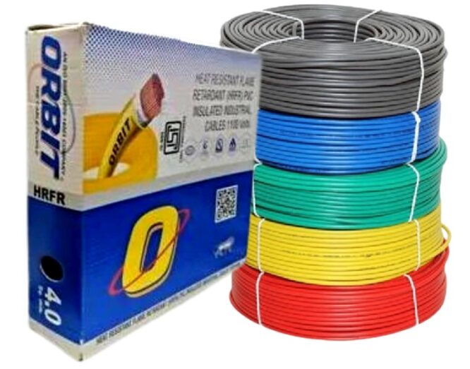 Orbit Multi Strand Copper Cable / Wire 4 Sqmm 90 Mtr 1 Coil