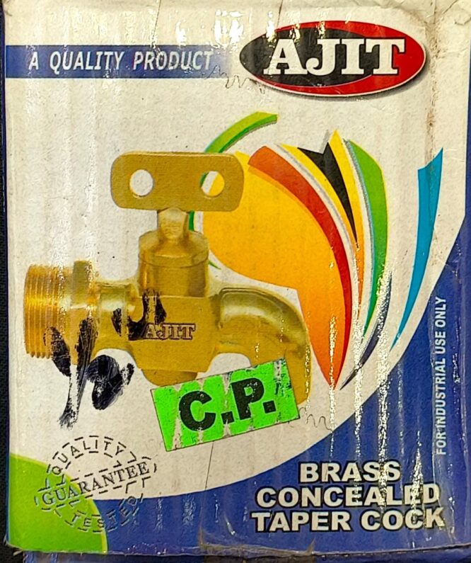 AJIT C.P Brass Concealed Taper Cock 15mm cover