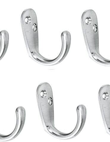 Aluminium Alloys Single Jack(J) Wall Hook 1 Leg Silver