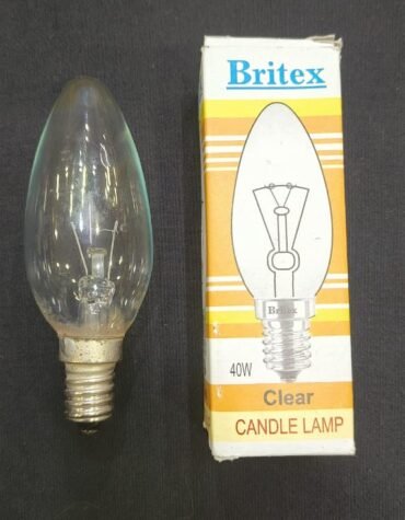 BRITEX CANDLE LAMP E14 CLEAR 250V 40W BOTH