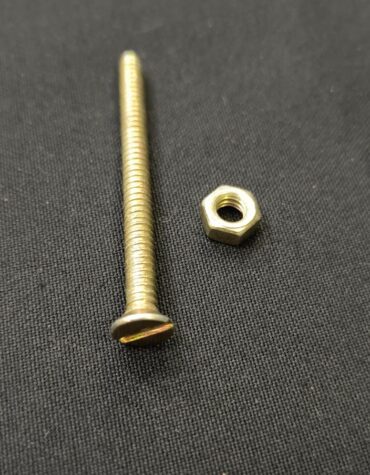 brass minus round flat head screw