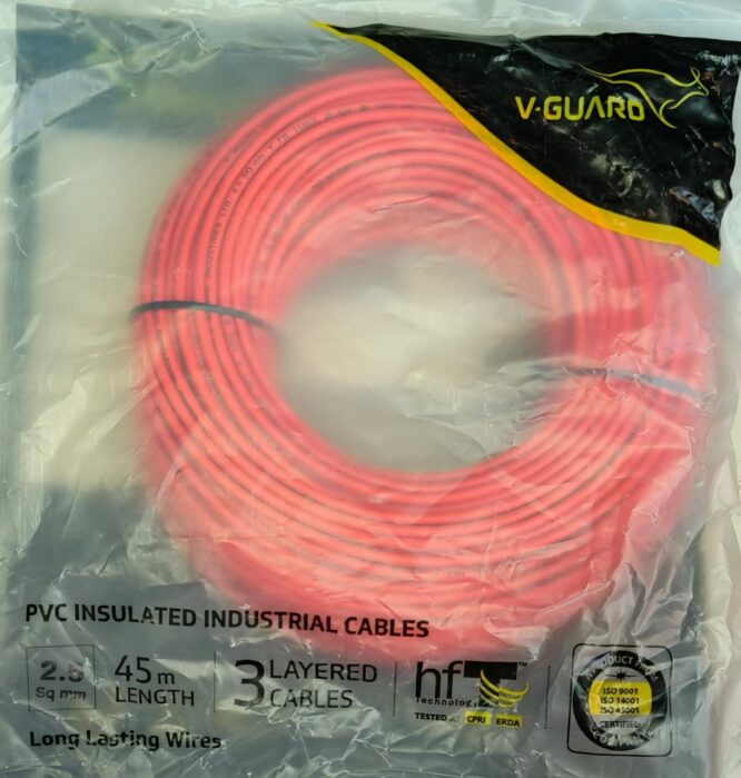 V-GUARD 2.5 Sq mm 45 mtr 1/2 coil VGUARD (R,Y,B,G,BL,)