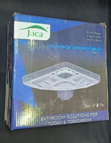 Jaca Multipurpose Corner Shelf Unbreakable 5 In One Acrylic Plastic Wall Shelf