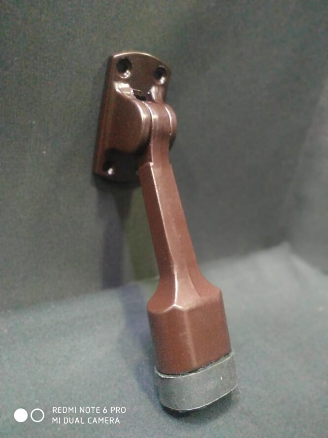 Mangla Powder Coated Door Stopper 6 inch Brown Color