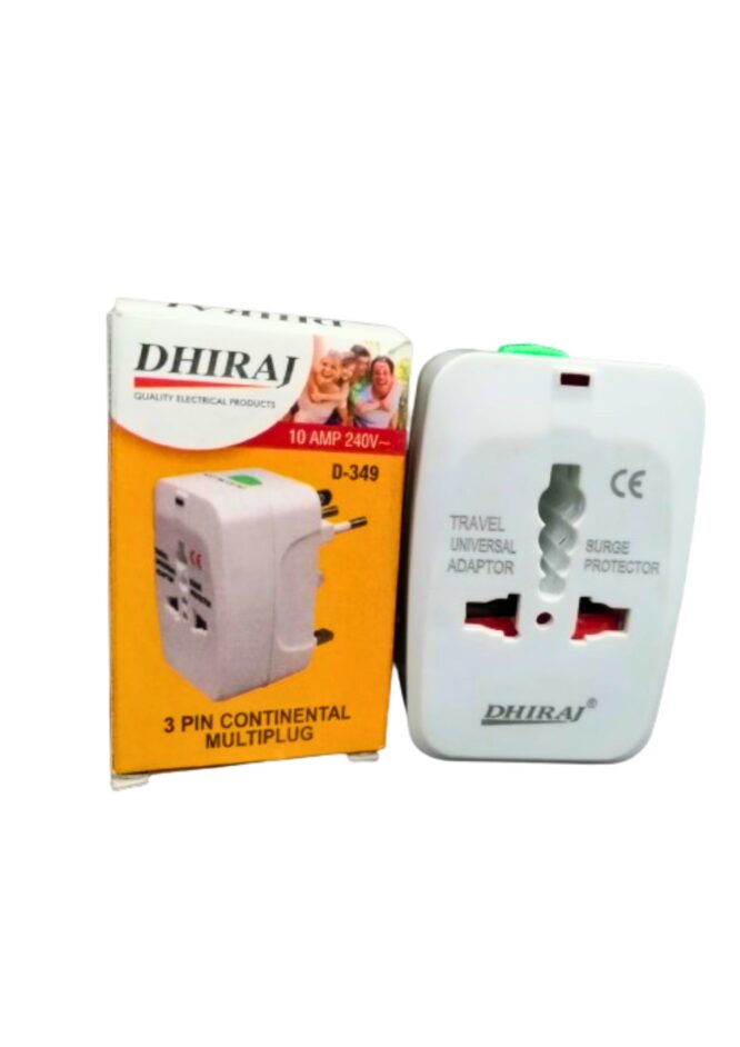 Dhiraj International Travel Universal Adaptor 4 in 1 Multi plug D-349