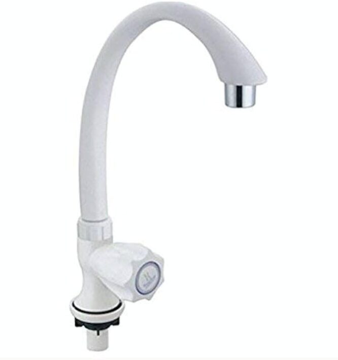 LEO PVC Sink Cock Swan Neck Tap Table Mount Diameter : 1/2"