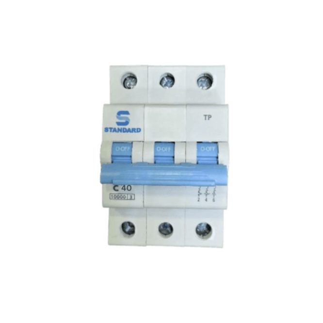 STANDARD Triple Pole Miniature Circuit Breaker 'C' Curve | 3P MCB Available Range : 32A,40A