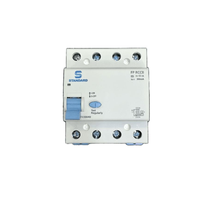 STANDARD Four Pole Residual Current Circuit Breaker | 4P RCCB / ELCB Available Range : 40A/30mA,62A/30mA